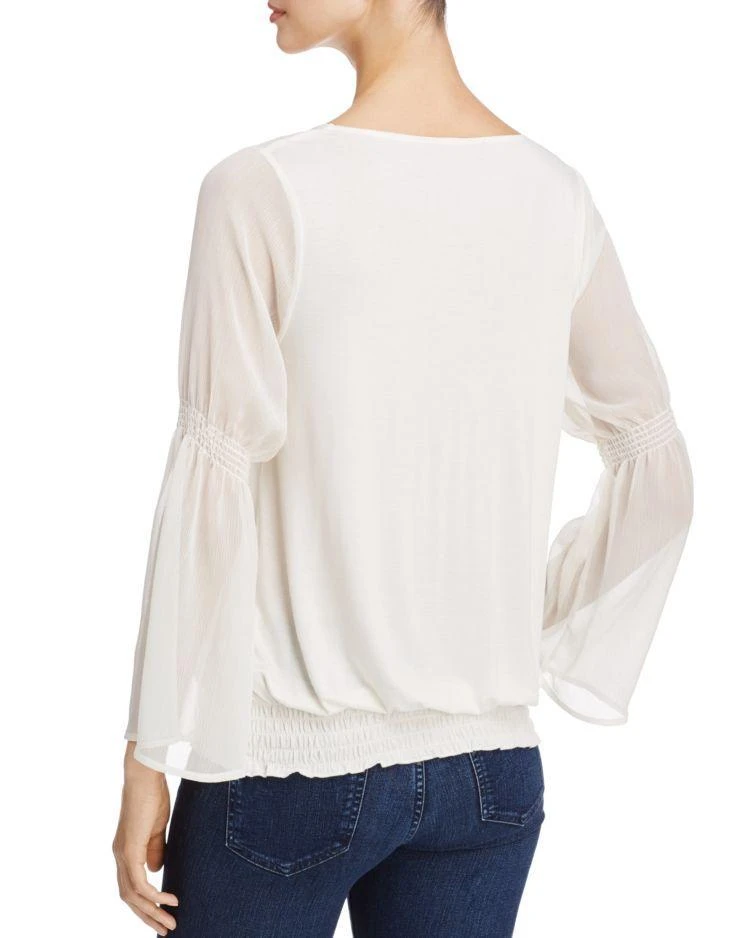 商品Avec|Mixed Media Bell Sleeve Top,价格¥337,第2张图片详细描述