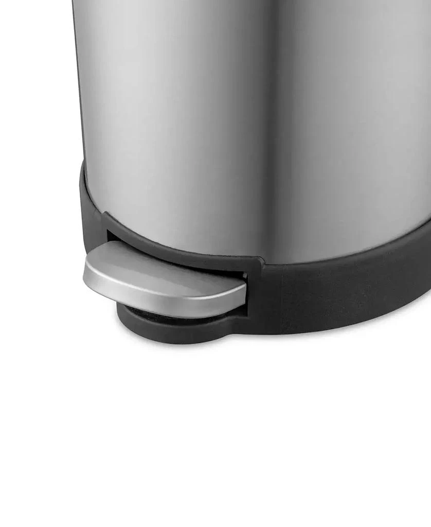Two 1.6 Gallon Round Step On Trash Can Set, 2 Pieces, Stainless Steel, Twin Pack 商品