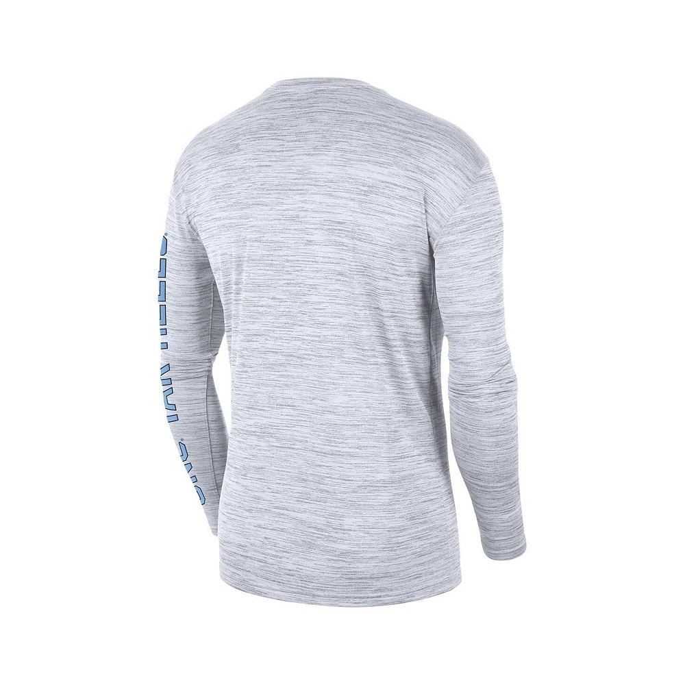 商品NIKE|Men's White North Carolina Tar Heels Velocity Legend Team Performance Long Sleeve T-shirt,价格¥223,第3张图片详细描述