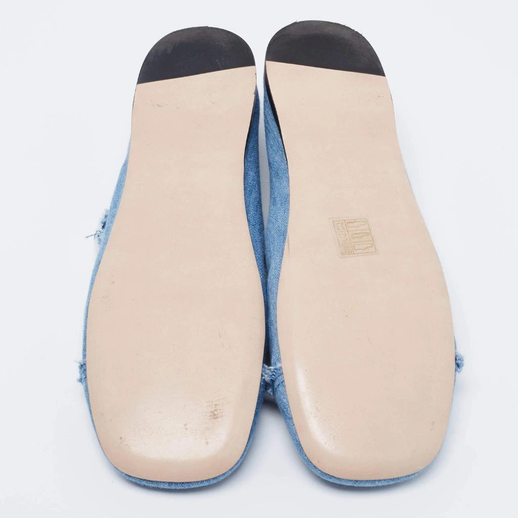  Miu Miu Blue Denim Chain Strap Mary Jane Ballet Flats Size 40 商品