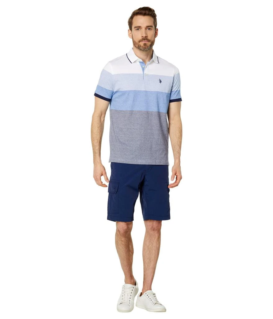商品U.S. POLO ASSN.|Yarn-Dye Engineered Stripe Jersey Polo Shirt,价格¥173,第4张图片详细描述