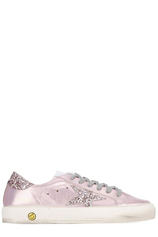 商品Golden Goose|Golden Goose Kids May Glitter Detail Sneakers,价格¥1330,第1张图片