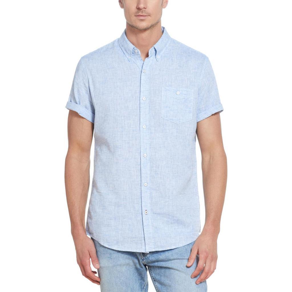 商品Weatherproof Vintage|Weatherproof Vintage Mens Linen Button-Down Casual Shirt,价格¥59,第3张图片详细描述