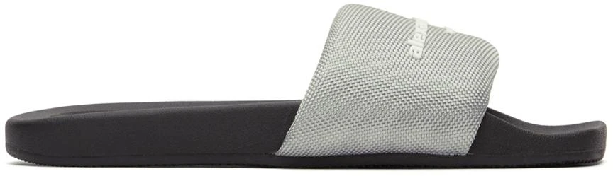 商品Alexander Wang|Grey Nylon Pool Slides,价格¥1125,第1张图片