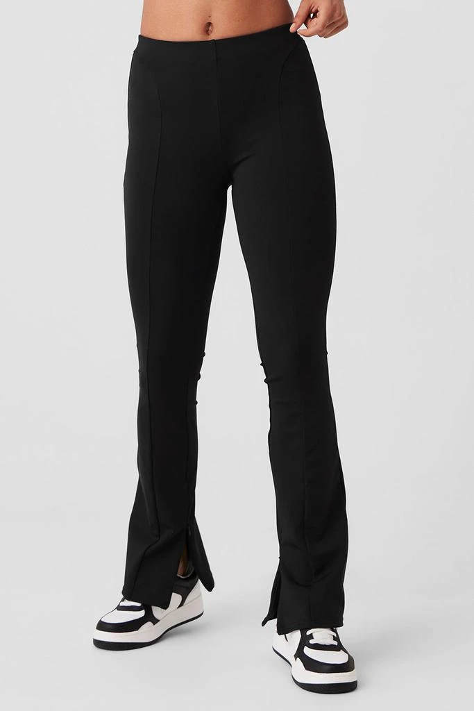 商品Alo|High-Waist 7/8 Zip It Flare Legging - Black,价格¥1036,第1张图片