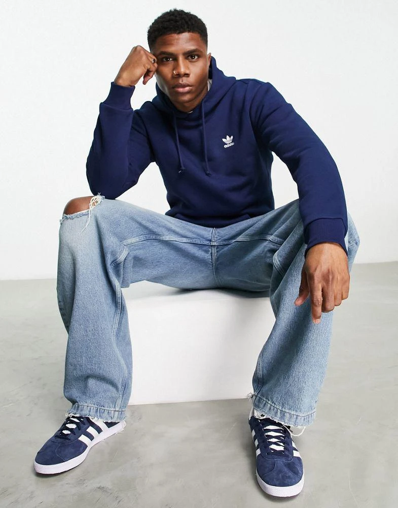 商品Adidas|adidas Originals Trefoil Essentials logo hoodie in navy,价格¥441,第1张图片