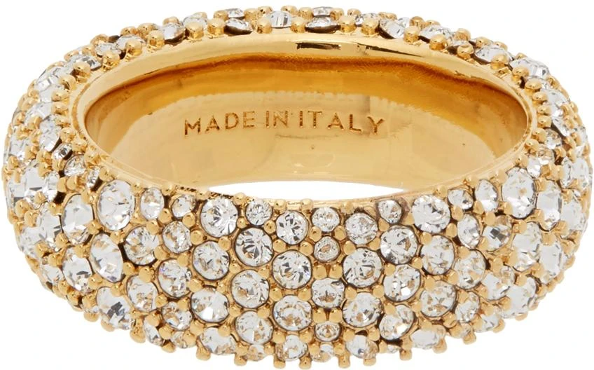 商品Amina Muaddi|Gold Crystal Cameron Ring,价格¥1795,第4张图片详细描述