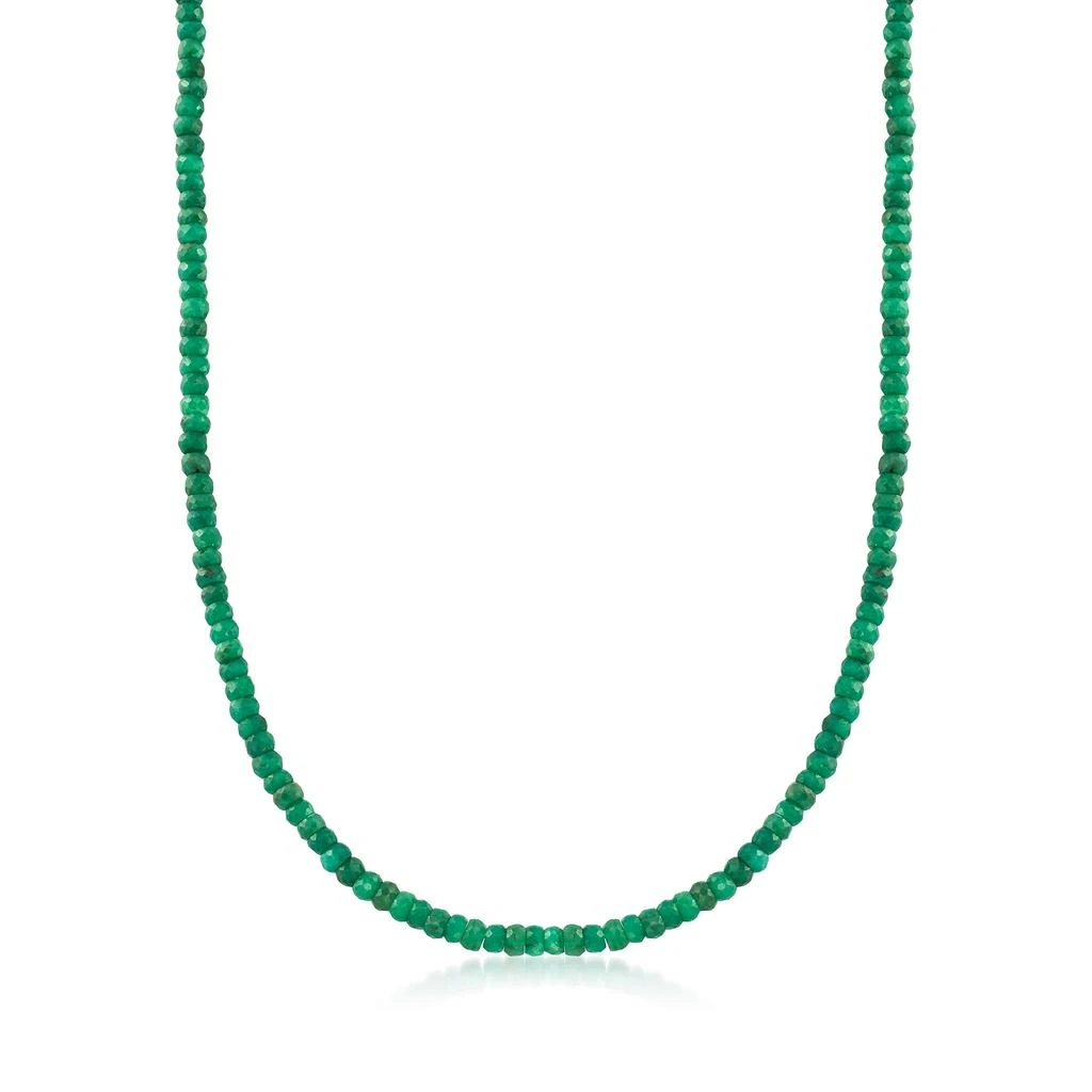 商品Ross-Simons|Emerald Bead Necklace in 14kt Yellow Gold,价格¥1630,第1张图片