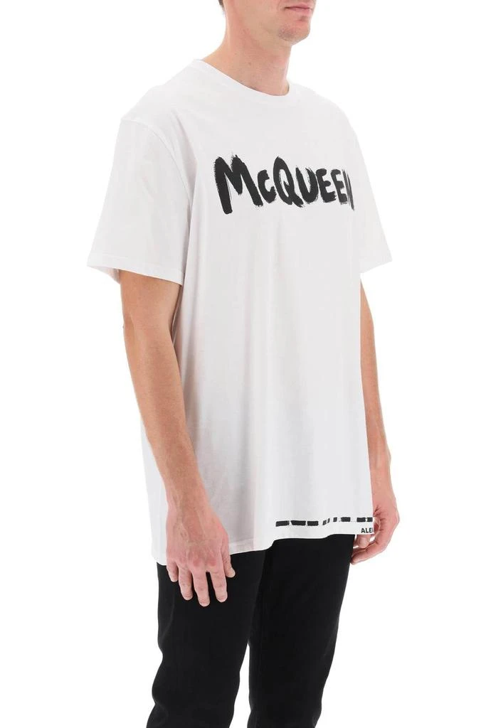 商品Alexander McQueen|McQueen Graffiti T-shirt,价格¥1661,第3张图片详细描述
