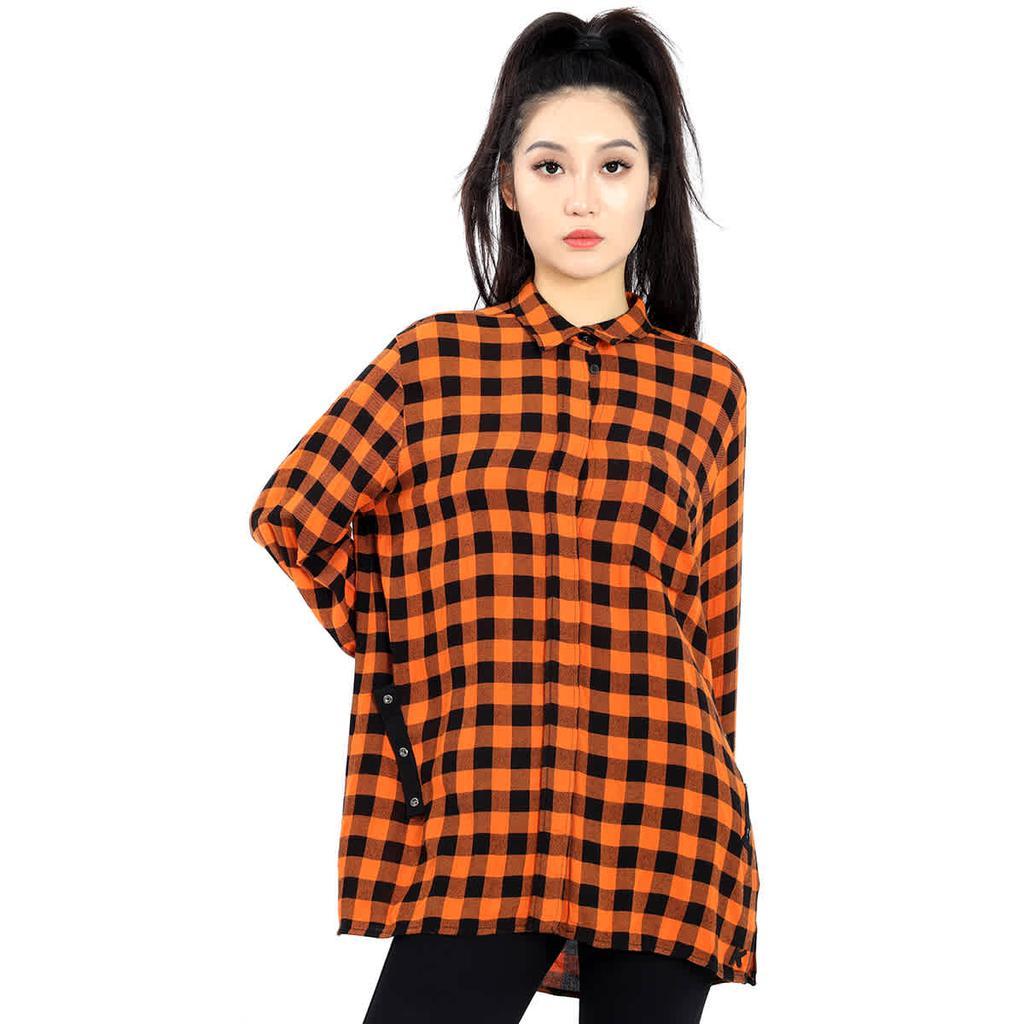 商品Kenzo|Kenzo Ladies Check Print Wool Blend Shirt, Brand Size 34 (US Size 2),价格¥1047,第1张图片