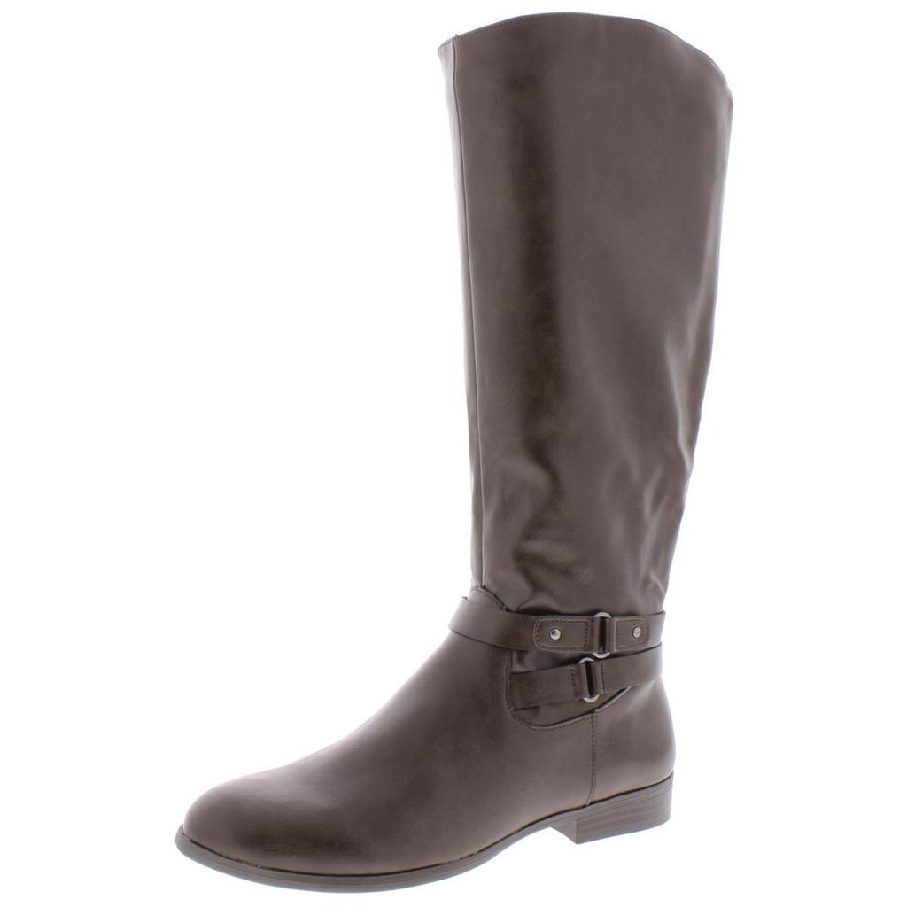 Style & Co. Womens Kindell Faux Leather Round Toe Riding Boots商品第2张图片规格展示
