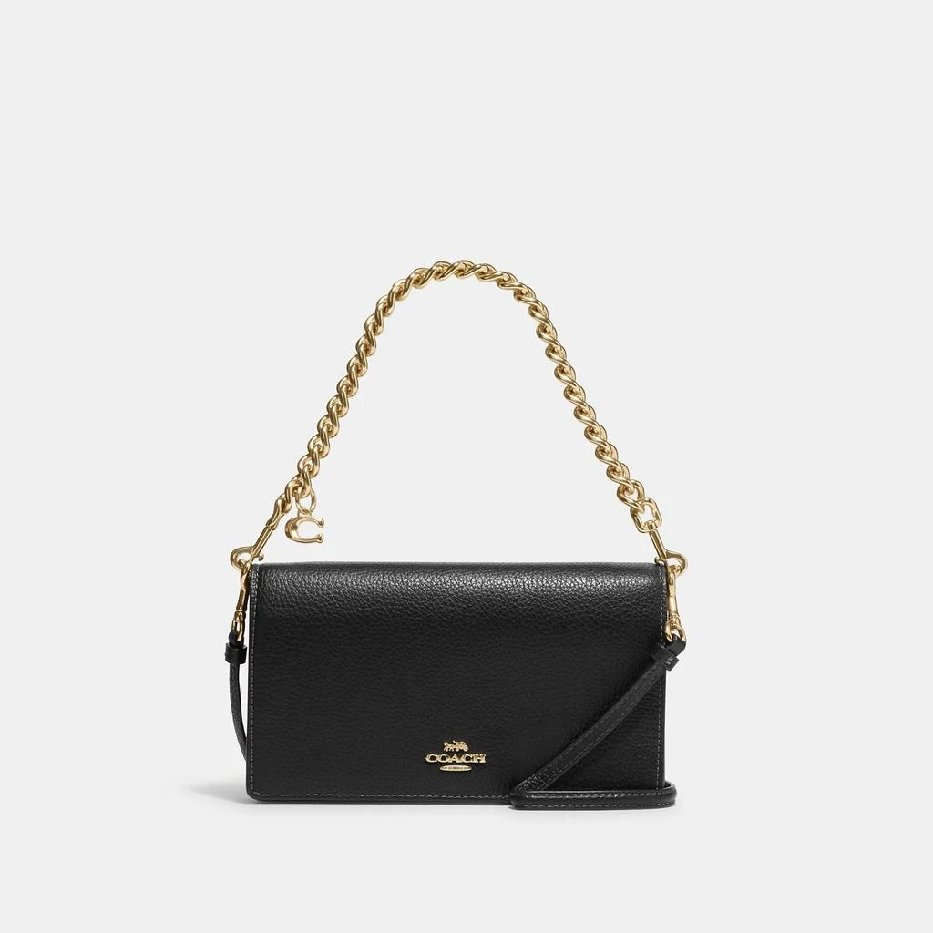 商品Coach|Coach Outlet Anna Foldover Clutch Crossbody With Chunky Chain,价格¥1217,第1张图片