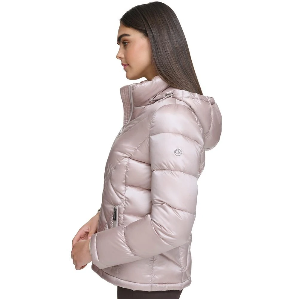 商品Calvin Klein|Women's Shine Hooded Packable Puffer Coat, Created for Macy's,价格¥898,第3张图片详细描述