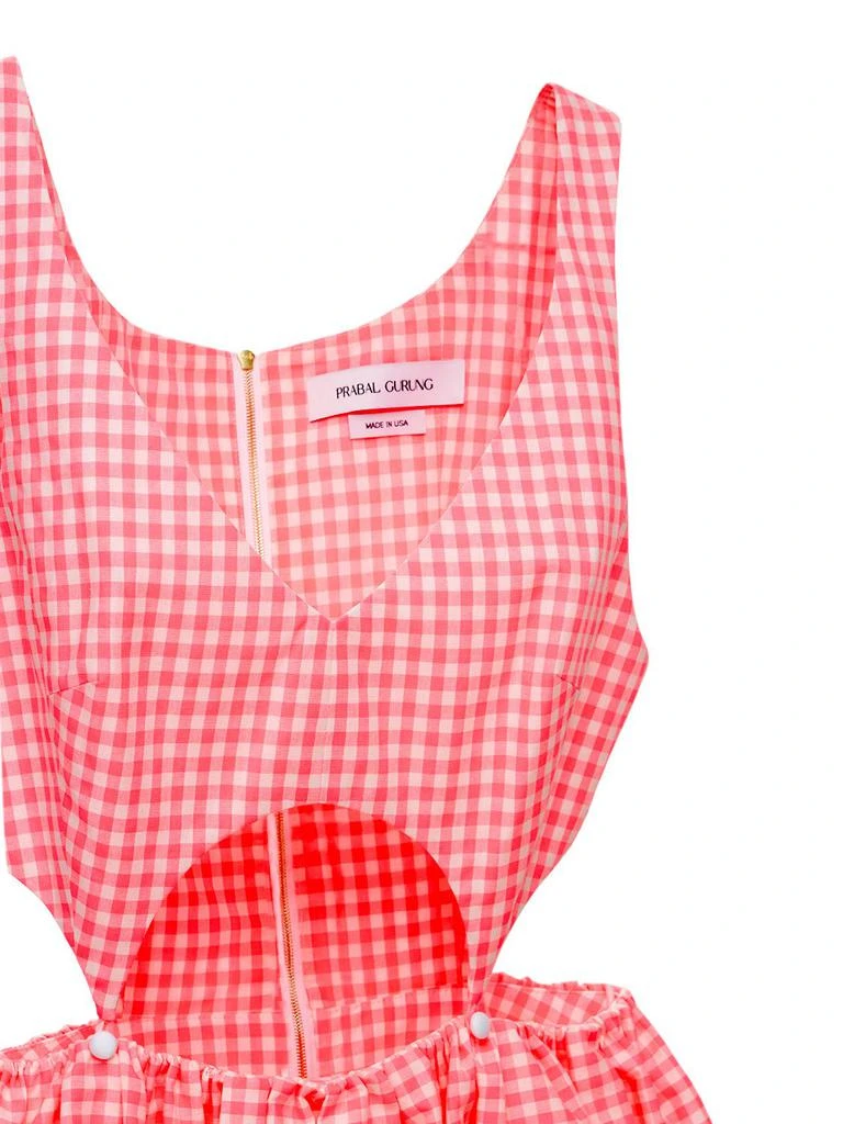 商品PRABAL GURUNG|Cotton Gingham Bubble Mini Dress,价格¥3001,第4张图片详细描述