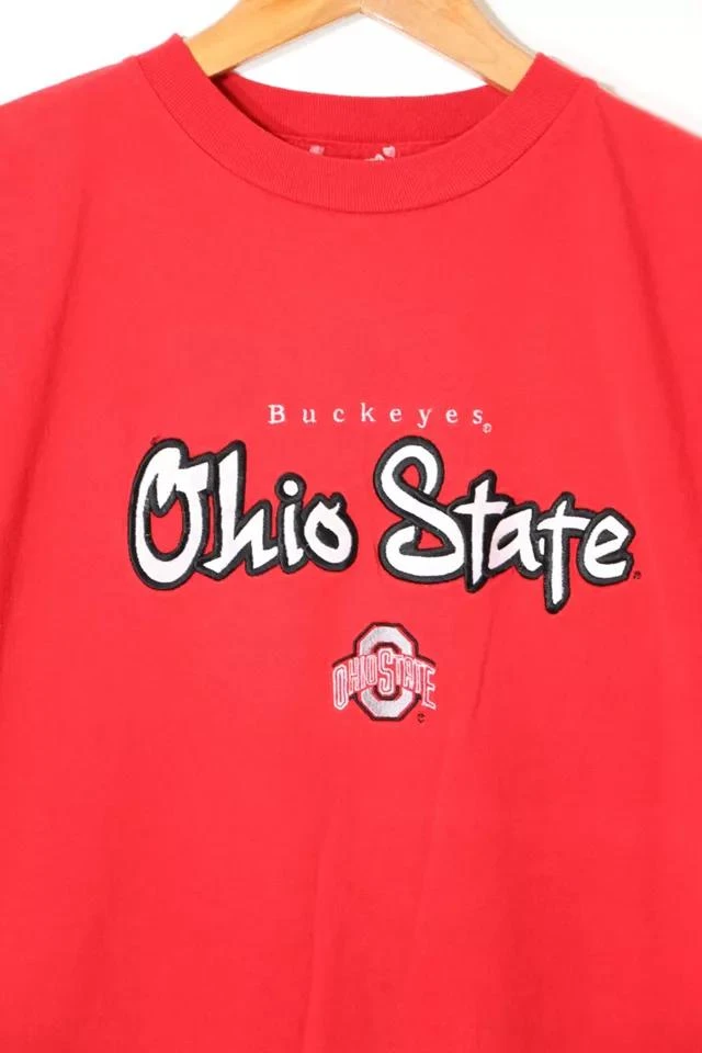 商品Urban Outfitters|Vintage Ohio State Buckeyes Applique and Embroidery T-shirt,价格¥598,第2张图片详细描述