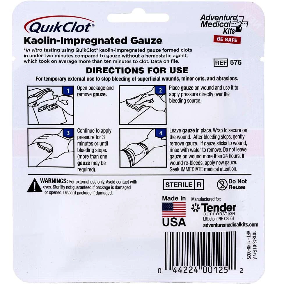 商品Adventure Medical Kits|Adventure Medical Kits QuikClot Gauze,价格¥158,第2张图片详细描述