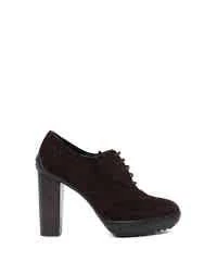商品Tod's|Ladies Suede Lace Up High Heel Boots in Dark Brown,价格¥1285,第2张图片详细描述