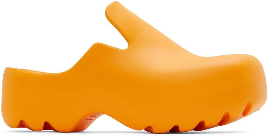 商品Bottega Veneta|Orange Rubber Flash Clogs,价格¥4861,第1张图片