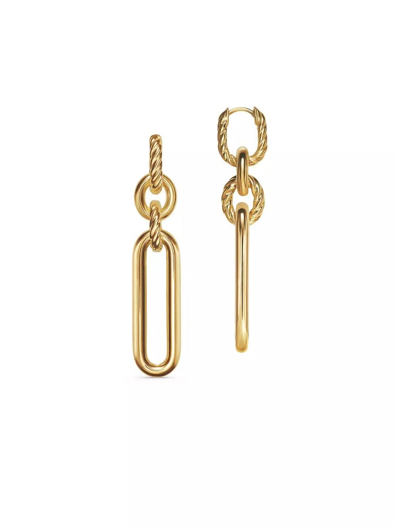 商品David Yurman|Lexington Double Link Drop Earrings in 18K Yellow Gold, 53.5MM,价格¥28845,第2张图片详细描述