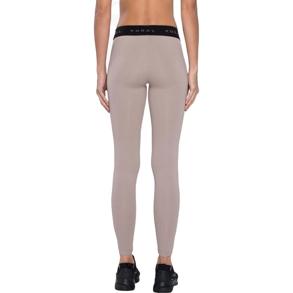 商品Koral|Koral Aden Women's Mid-Rise Logo Trim Coated Activewear Fitness Leggings,价格¥144,第2张图片详细描述