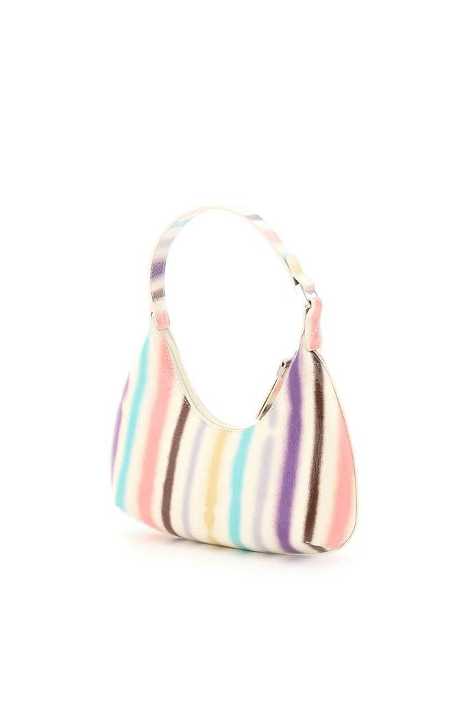 By Far Ivory Ladies Baby Amber Striped Leather Hobo Bag商品第3张图片规格展示