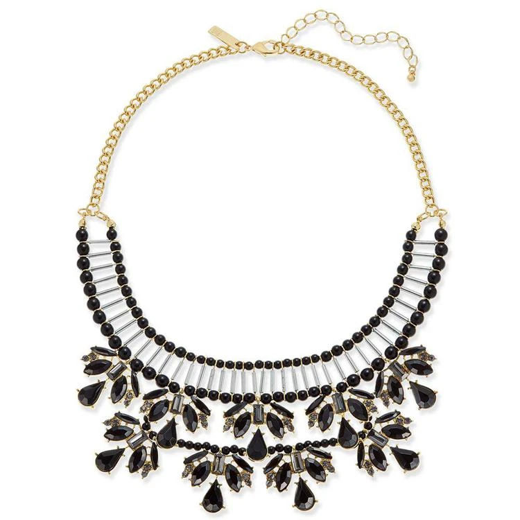 商品INC International|I.N.C. Two-Tone Jet Stone & Bead Statement Necklace, Created for Macy's,价格¥87,第1张图片