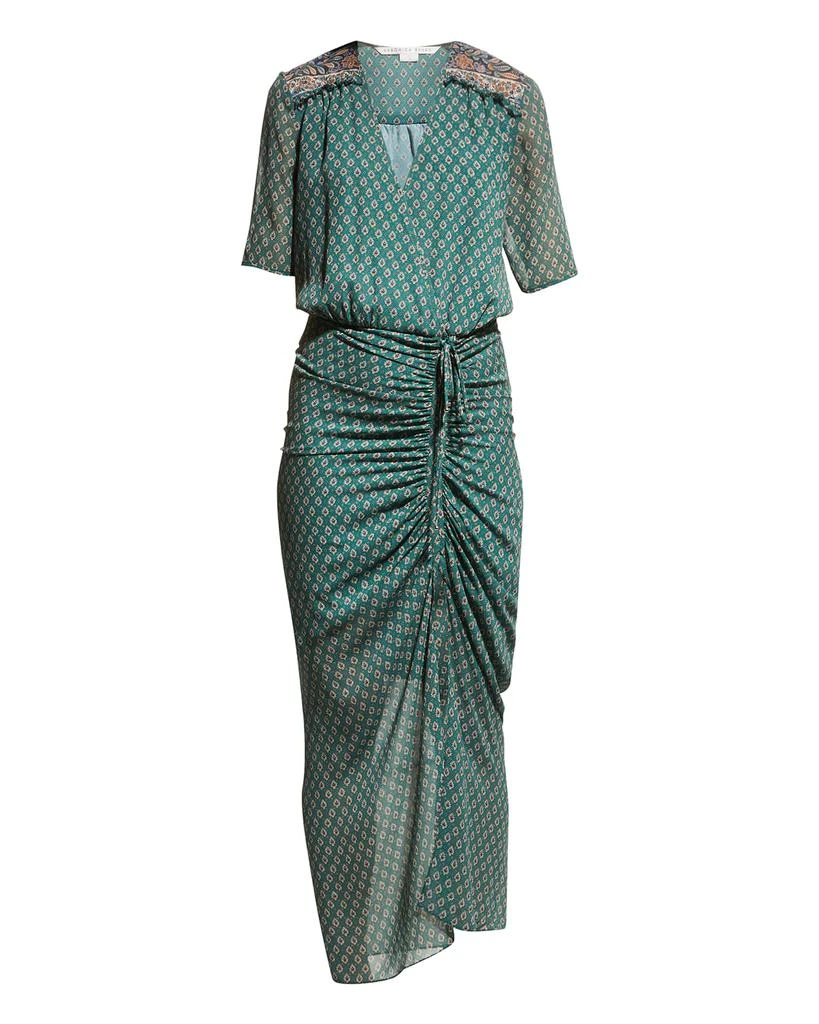 商品VERONICA BEARD|Mariposa Paisley Ruched Surplus Maxi Dress,价格¥5390,第2张图片详细描述