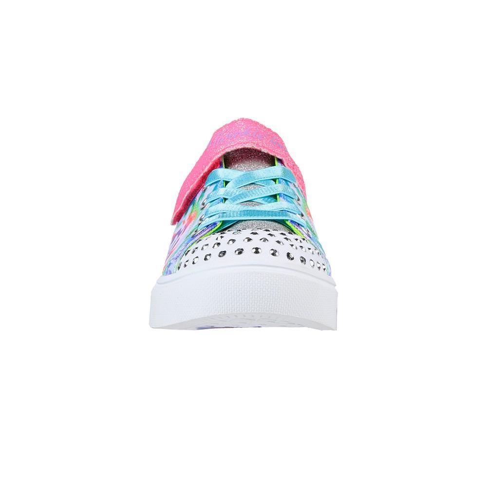 商品SKECHERS|Little Girls Twinkle Toes - Twinkle Sparks - Stormy Brights Stay-Put Light-Up Casual Sneakers from Finish Line,价格¥257,第5张图片详细描述