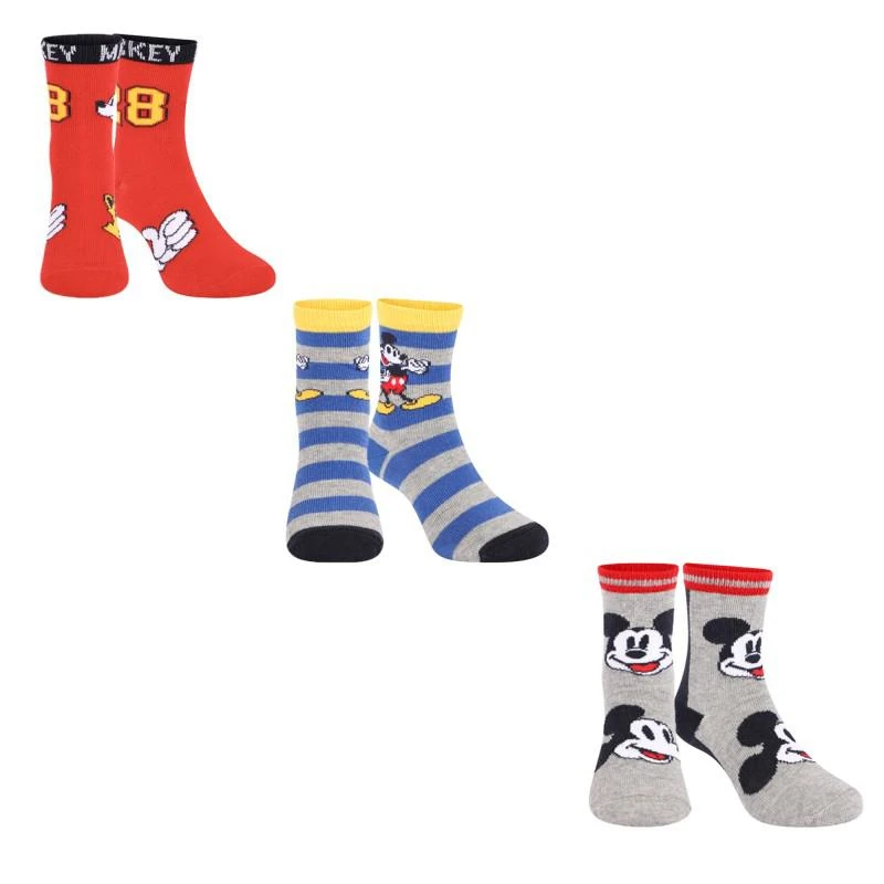 商品Original Marines|Micky mouse socks set in gray blue and red,价格¥243,第1张图片