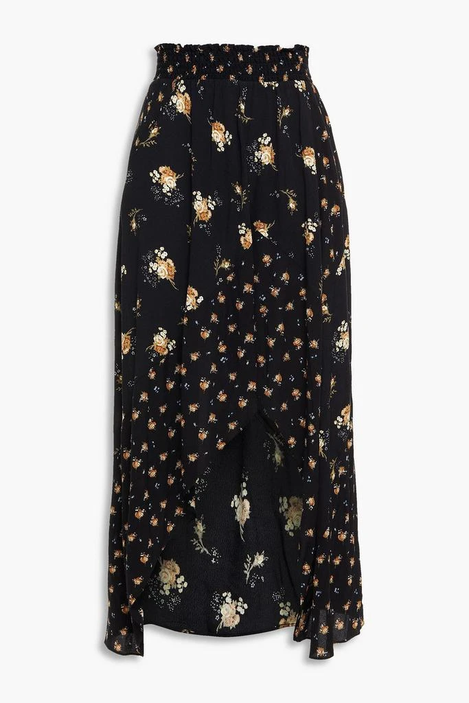 商品Maje|Shirred floral-print crepe midi skirt,价格¥516,第1张图片