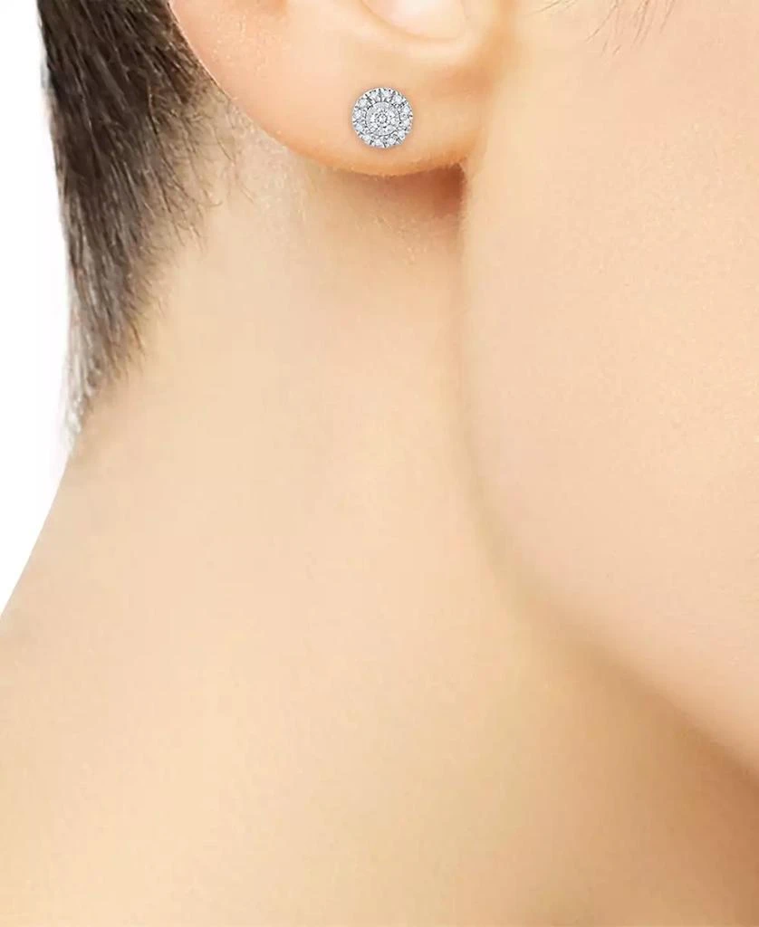 商品Macy's|Diamond Halo Stud Earrings (1/4 ct. t.w.) in 14k White Gold or 14k Gold,价格¥1945,第5张图片详细描述