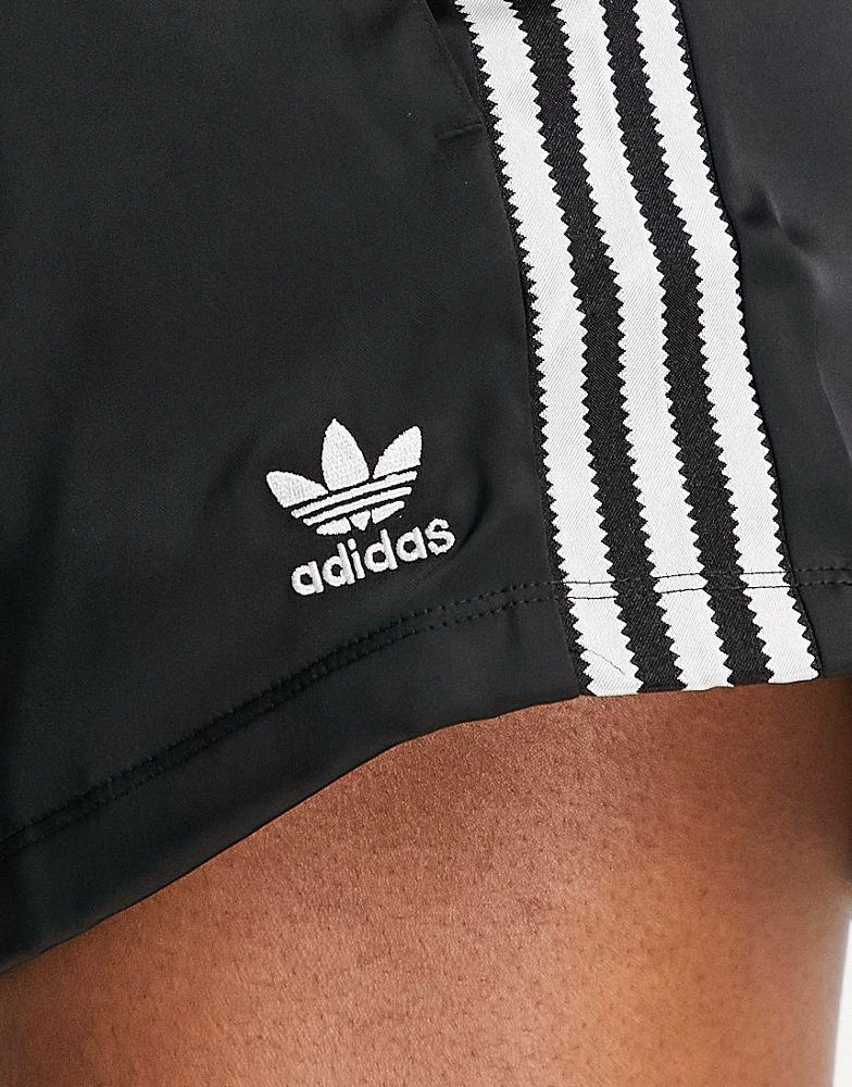 商品Adidas|adidas Originals adicolor three stripe satin look shorts in black,价格¥296,第3张图片详细描述