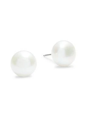 商品BELPEARL|Sterling Silver & Cultured White Freshwater Pearl Stud Earrings,价格¥288,第1张图片