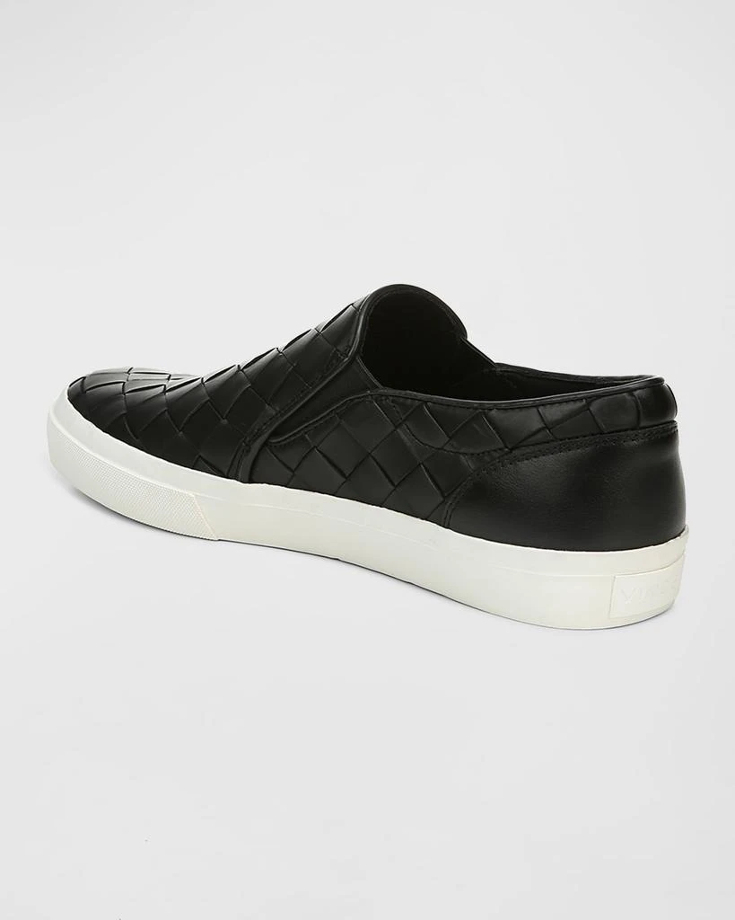 商品Vince|Men's Fletcher 2 Woven Leather Slip-On Sneakers,价格¥934,第3张图片详细描述