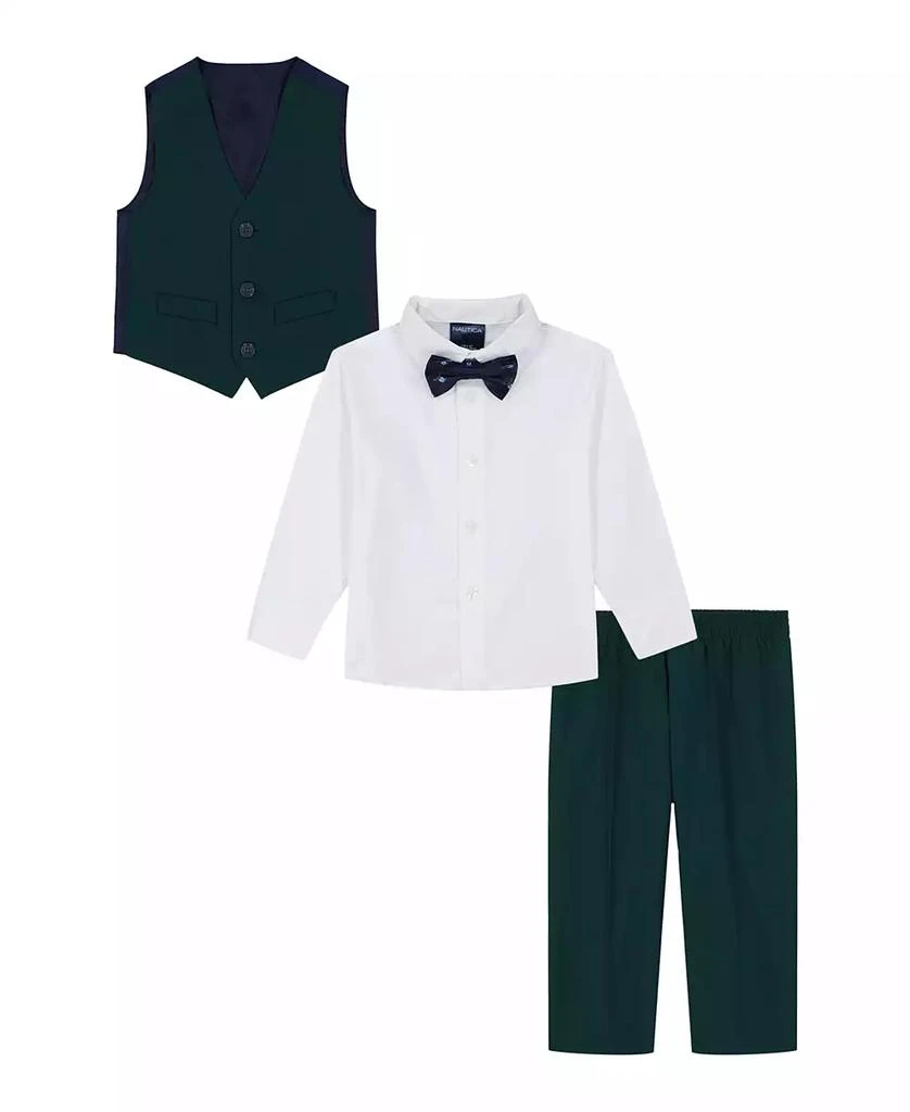 商品Nautica|Baby Boys Sharkskin Vest, 4-Piece Set,价格¥136,第2张图片详细描述