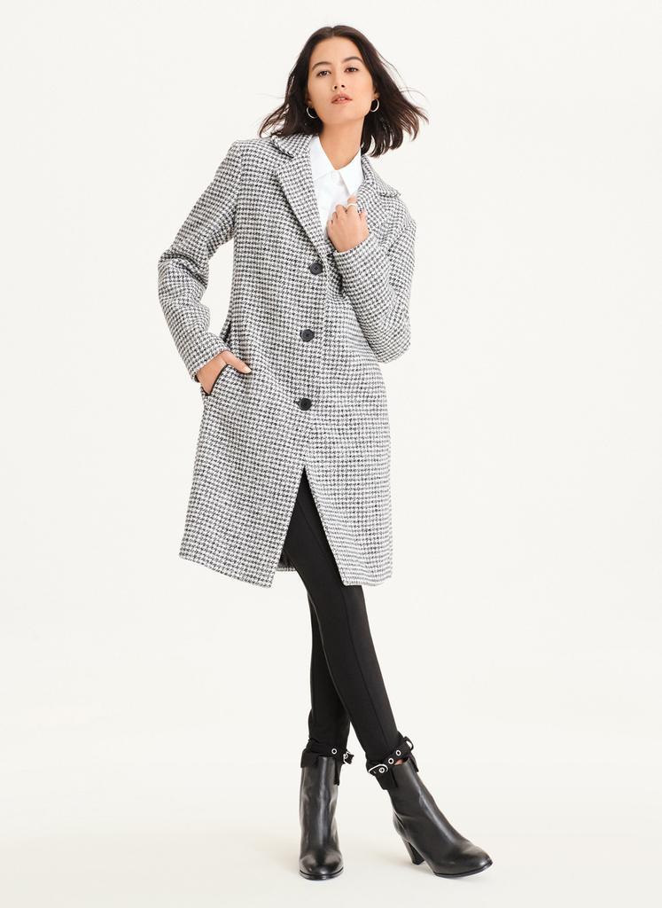 商品DKNY|Plaid Wool Coat,价格¥2058,第5张图片详细描述