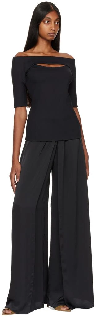 商品ROSETTA GETTY|Black Slit Trousers,价格¥1922,第4张图片详细描述