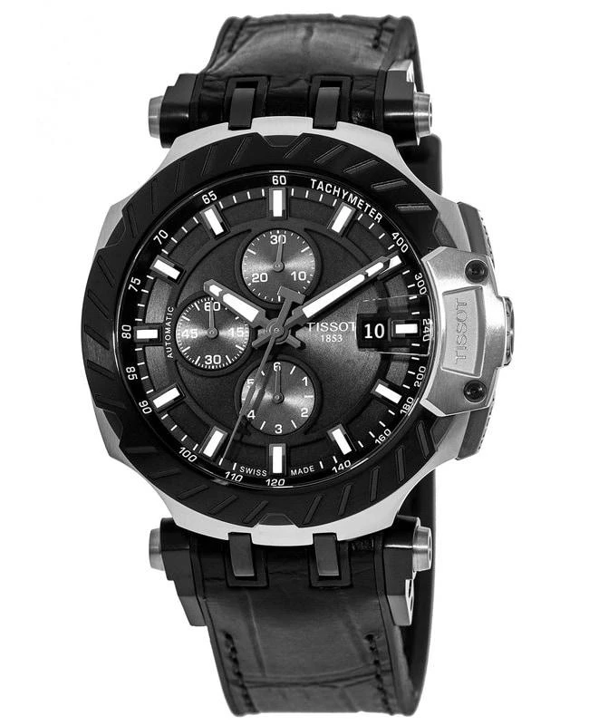 商品Tissot|Tissot T-Race Chronograph Grey Dial Black Rubber Strap Men&apos;s Watch T115.427.27.061.00,价格¥3934,第1张图片