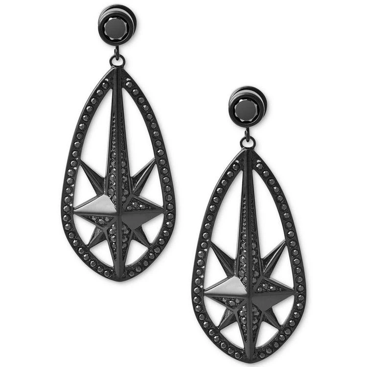 商品Michael Kors|Black Ion-Plated Pavé Starburst Drop Earrings, Created for Macy's,价格¥322,第1张图片