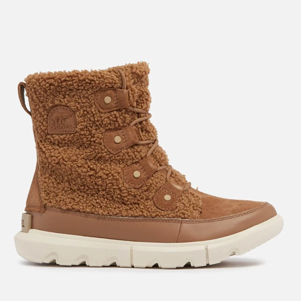 商品SOREL|SOREL EXPLORER II JOAN FAUX SHEARLING AND LEATHER BOOTS,价格¥458,第1张图片