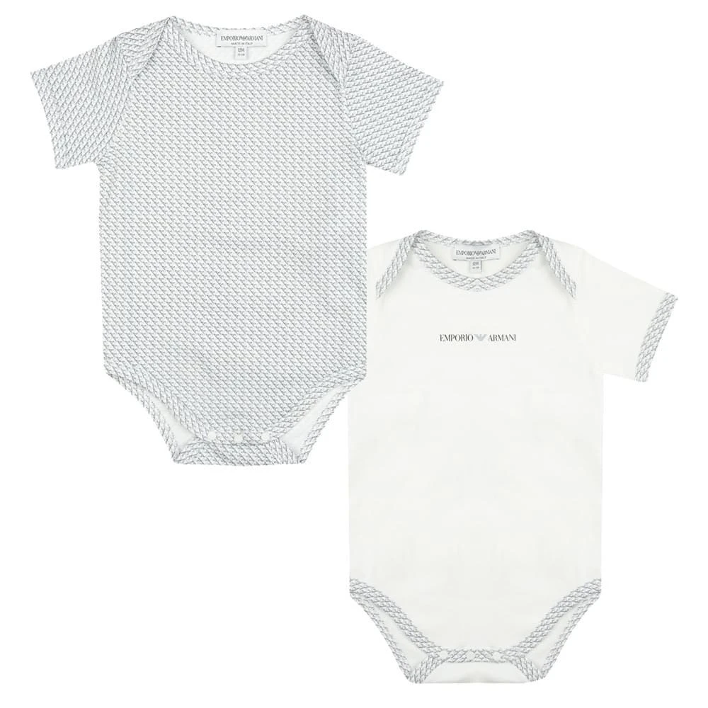 商品Emporio Armani|Blue 2PK Babygrow Gift Set,价格¥445,第1张图片