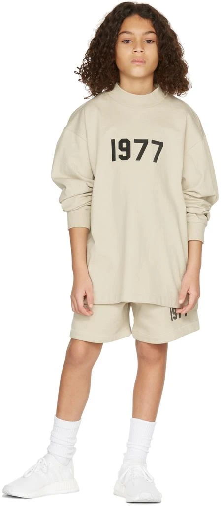 商品Essentials|Kids Beige '1977' Long Sleeve T-Shirt,价格¥197,第1张图片