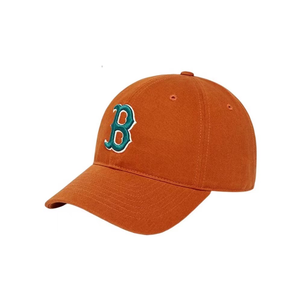 【享贝家】MLB 波士顿红袜队刺绣Logo鸭舌帽 男女同款 橙色 3ACP6601N-43BRS-FREE商品第1张图片规格展示