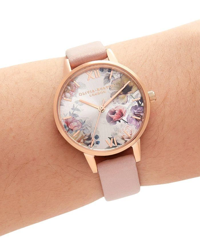 商品Olivia Burton|Sunlight Florals Dusty Pink Strap Watch, 30mm,价格¥674,第4张图片详细描述