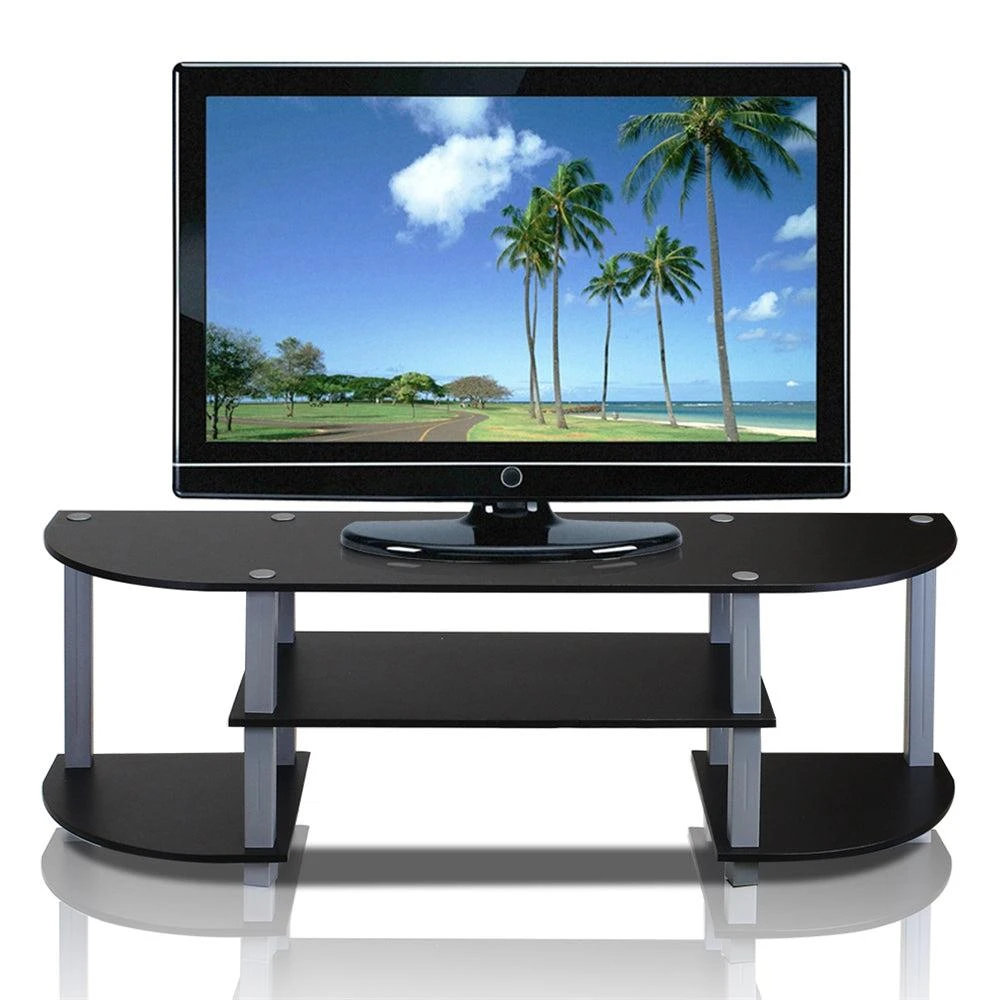 商品Furinno|Turn-S-Tube Wide TV Entertainment Center, Black/Grey,价格¥625,第1张图片