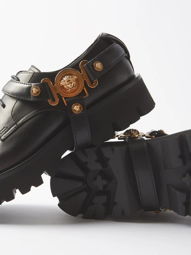 商品Versace|Medusa Head-plaque leather Derby shoes,价格¥3927,第2张图片详细描述