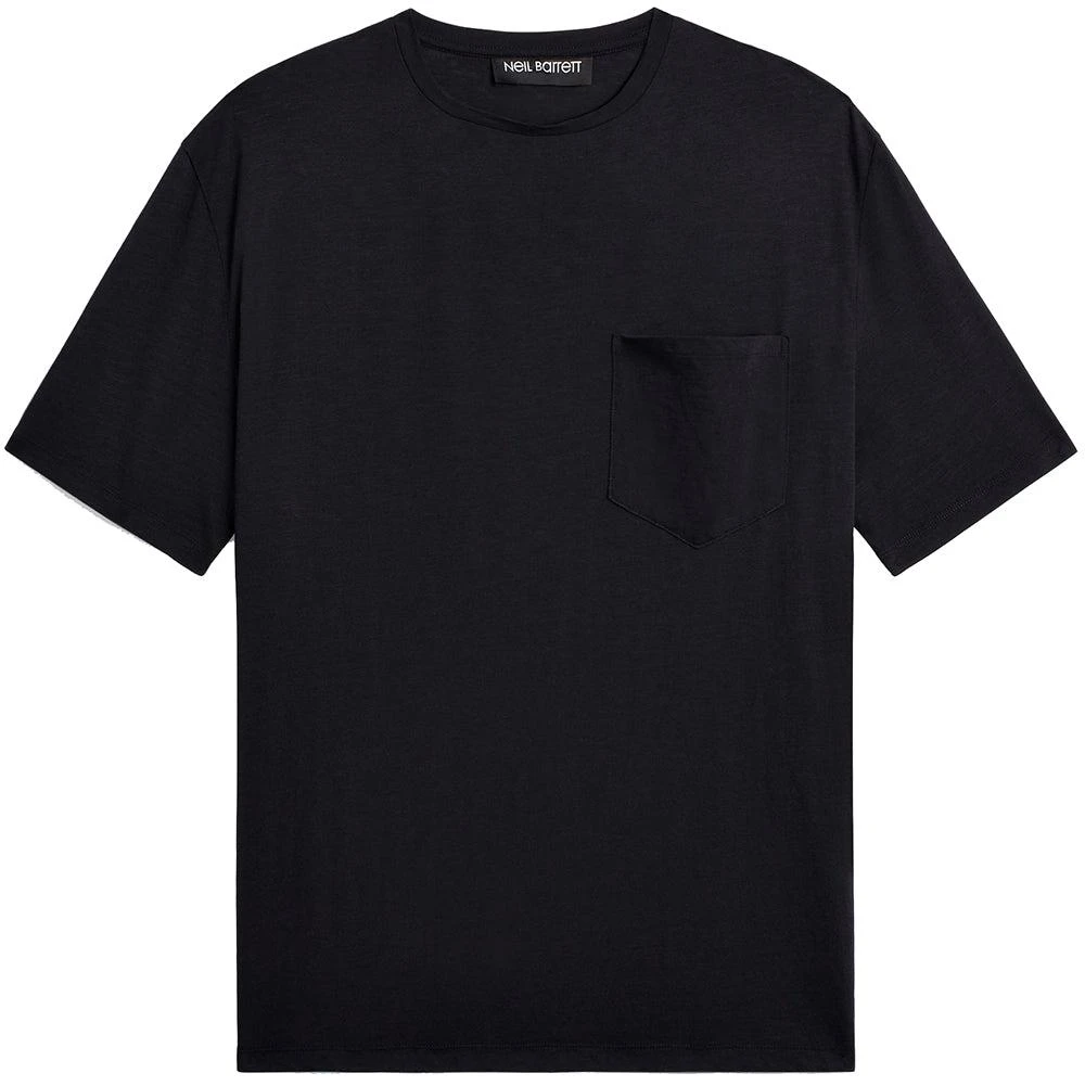 商品Neil Barrett|Neil Barrett Mens T-Shirt Chest Pocket Black,价格¥656,第1张图片