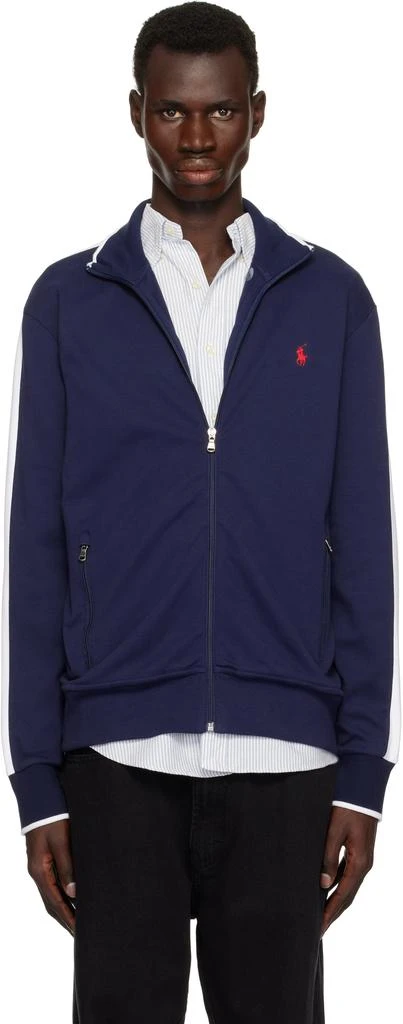 商品Ralph Lauren|Navy Interlock Track Jacket,价格¥594,第1张图片