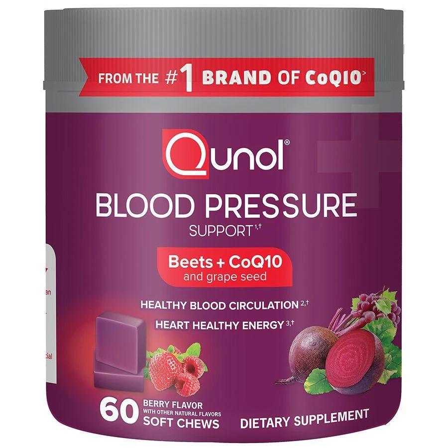 商品Qunol|Blood Pressure Support Chews Berry,价格¥254,第1张图片