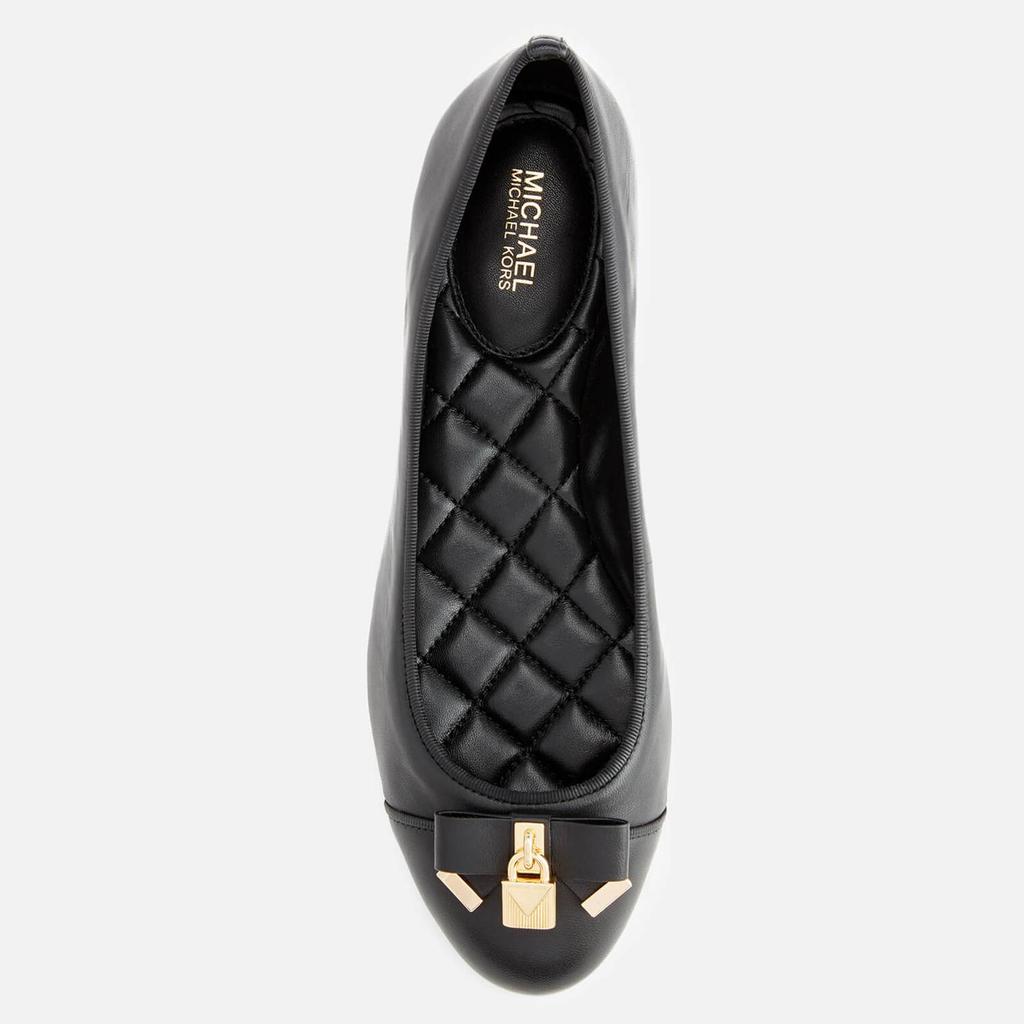 MICHAEL Michael Kors Women's Alice Leather Ballet Flats - Black商品第3张图片规格展示